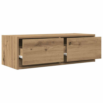 Tv-meubelen 2 st 80x31x25,5 cm bewerkt hout artisanaal eiken