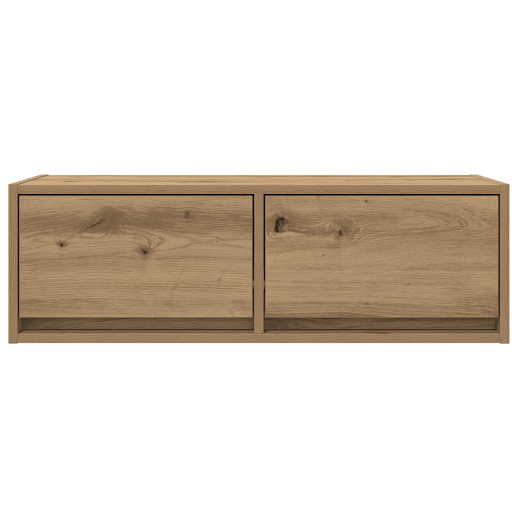 Tv-meubelen 2 st 80x31x25,5 cm bewerkt hout artisanaal eiken