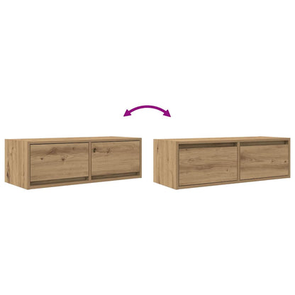 Tv-meubelen 2 st 80x31x25,5 cm bewerkt hout artisanaal eiken
