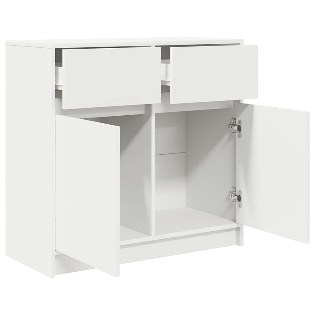 Dressoir met lade 80x34x76 cm spaanplaat wit