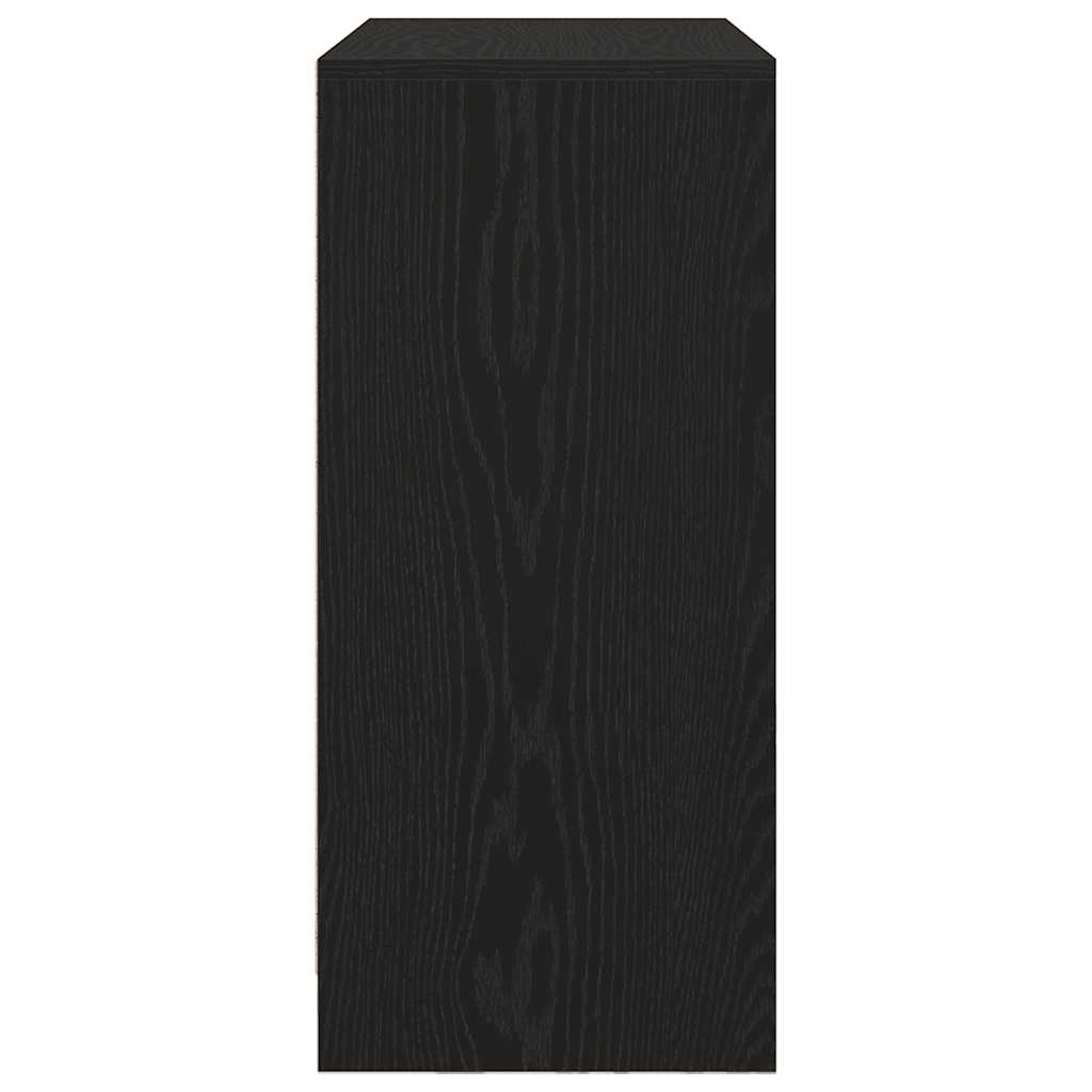 Dressoir met lade 80x34x76 cm spaanplaat zwart eikenkleurig