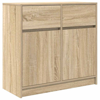Dressoir met lade 80x34x76 cm spaanplaat sonoma eikenkleurig