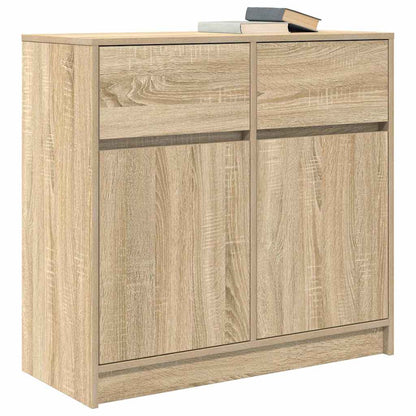 Dressoir met lade 80x34x76 cm spaanplaat sonoma eikenkleurig