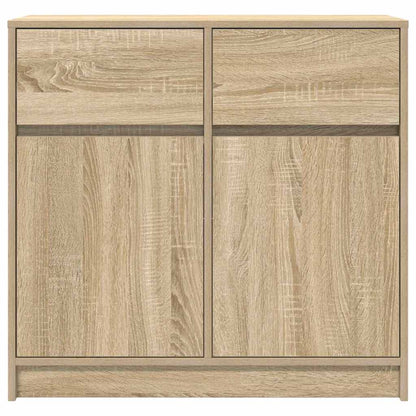 Dressoir met lade 80x34x76 cm spaanplaat sonoma eikenkleurig