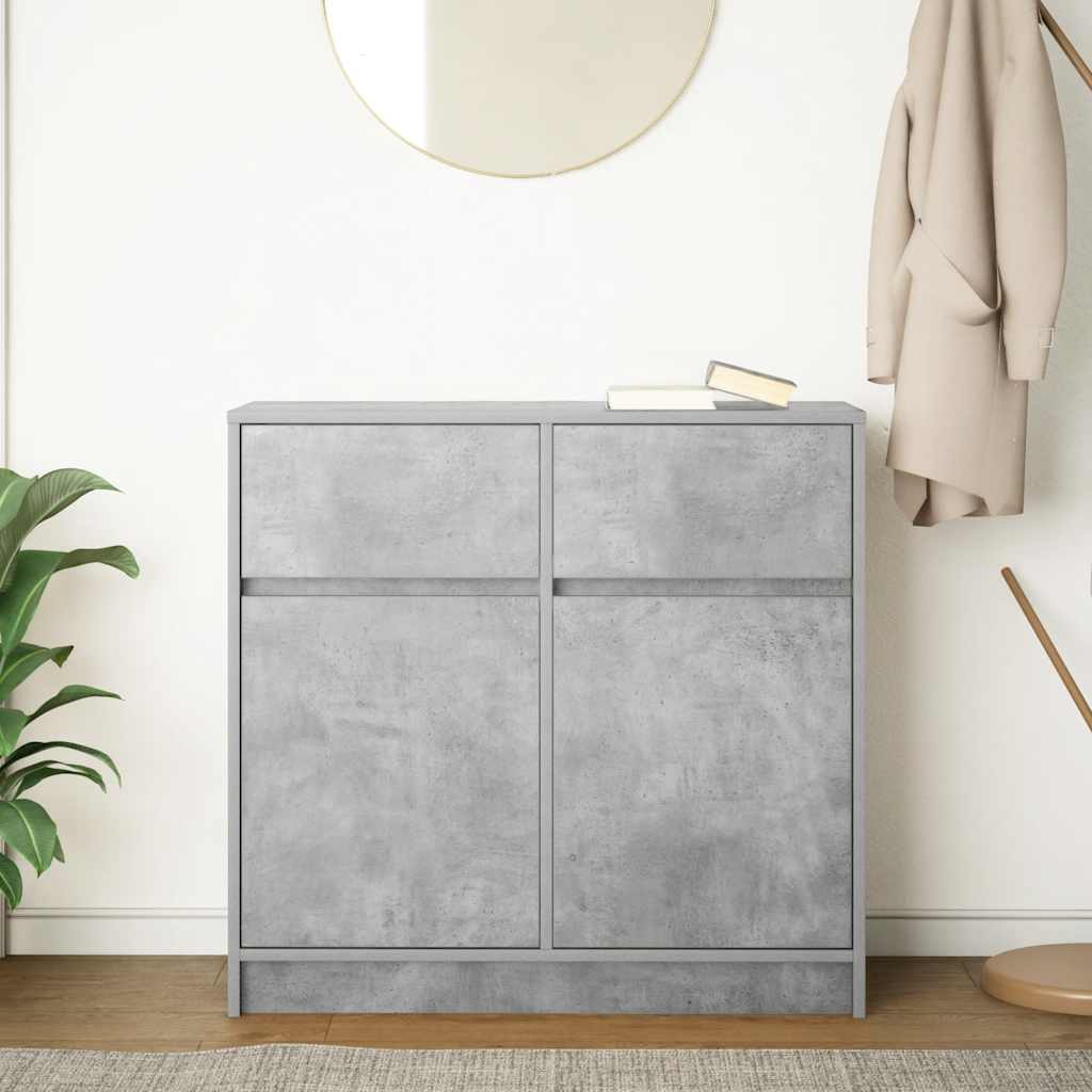 Dressoir met lade 80x34x76 cm spaanplaat betongrijs