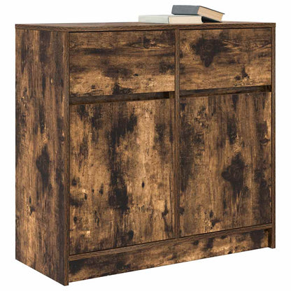 Dressoir met lade 80x34x76 cm spaanplaat gerookt eikenkleurig