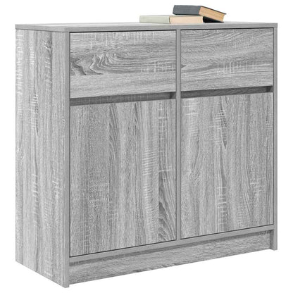 Dressoir met lade 80x34x76 cm spaanplaat grijs sonoma
