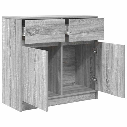 Dressoir met lade 80x34x76 cm spaanplaat grijs sonoma