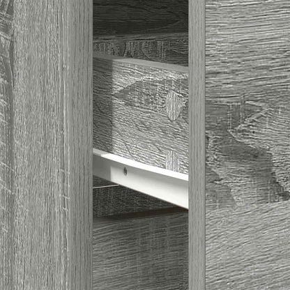 Dressoir met lade 80x34x76 cm spaanplaat grijs sonoma