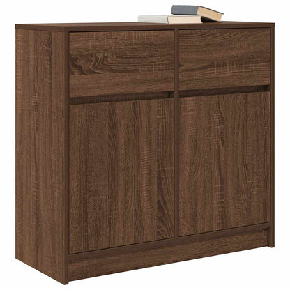 Dressoir met lade 80x34x76 cm spaanplaat bruin eikenkleurig
