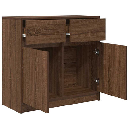 Dressoir met lade 80x34x76 cm spaanplaat bruin eikenkleurig