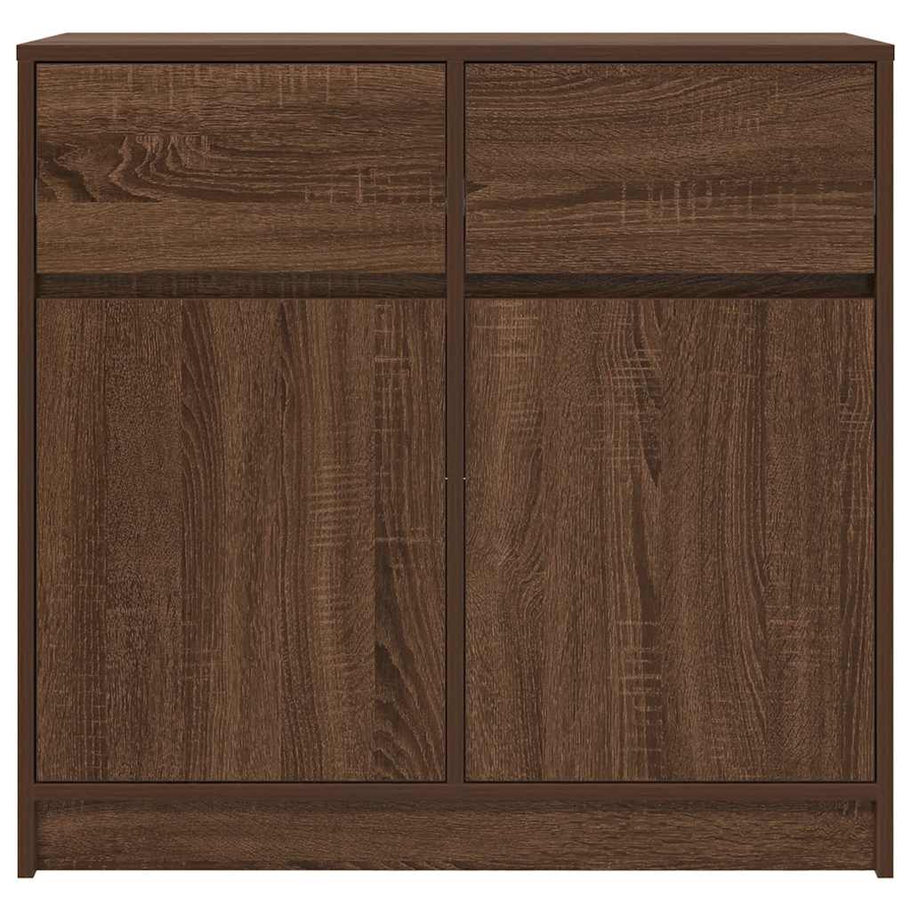 Dressoir met lade 80x34x76 cm spaanplaat bruin eikenkleurig