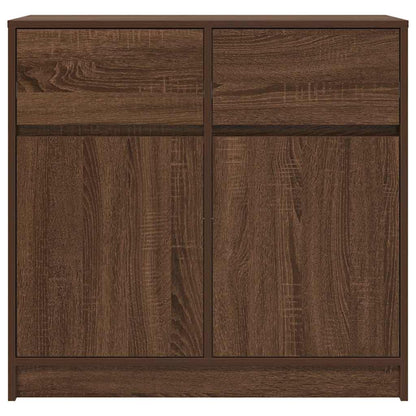 Dressoir met lade 80x34x76 cm spaanplaat bruin eikenkleurig