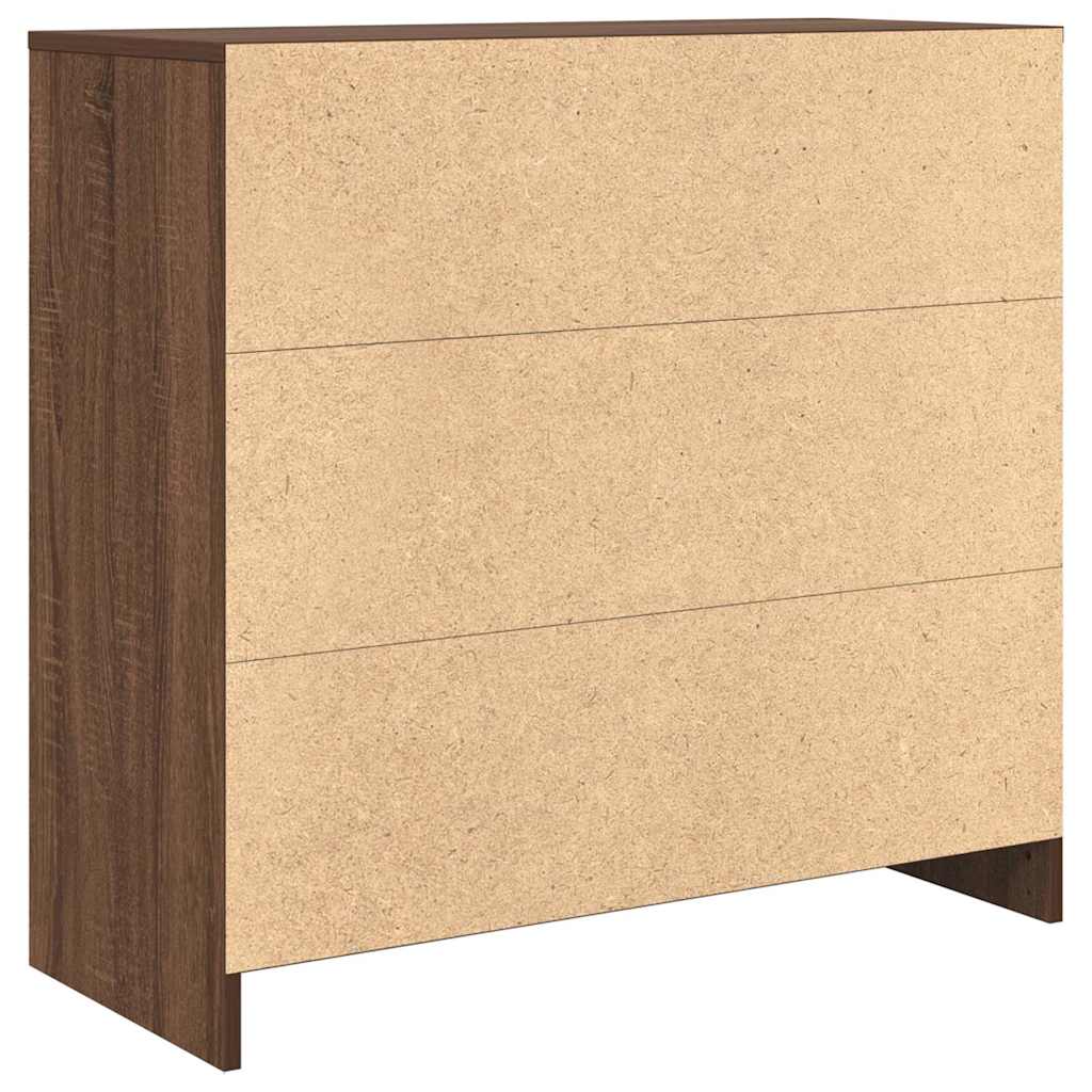 Dressoir met lade 80x34x76 cm spaanplaat bruin eikenkleurig