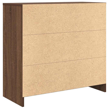 Dressoir met lade 80x34x76 cm spaanplaat bruin eikenkleurig