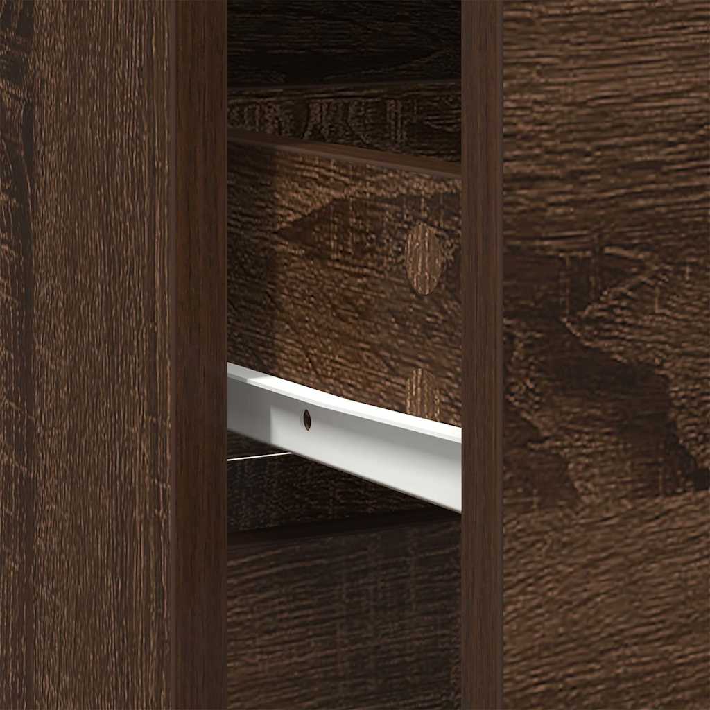 Dressoir met lade 80x34x76 cm spaanplaat bruin eikenkleurig