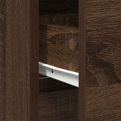 Dressoir met lade 80x34x76 cm spaanplaat bruin eikenkleurig