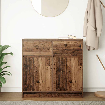 Dressoir met lade 80x34x76 cm spaanplaat oud hout