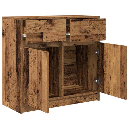 Dressoir met lade 80x34x76 cm spaanplaat oud hout