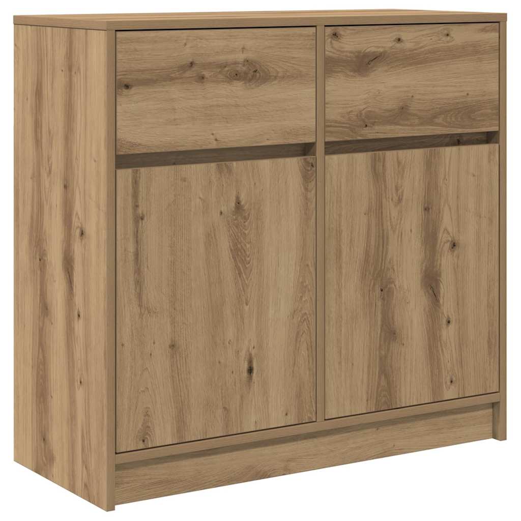 Dressoir lade 80x34x76 cm spaanplaat artisanaal eikenkleurig