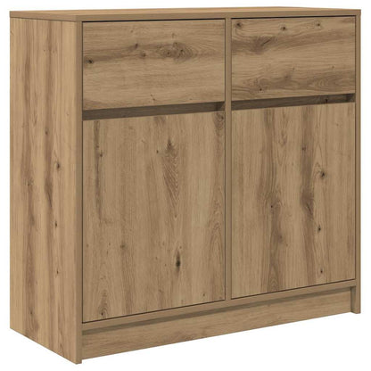 Dressoir lade 80x34x76 cm spaanplaat artisanaal eikenkleurig