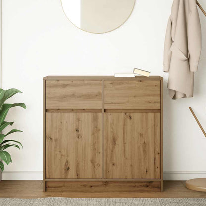 Dressoir lade 80x34x76 cm spaanplaat artisanaal eikenkleurig