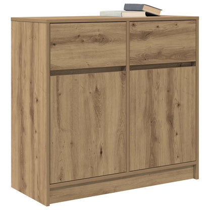 Dressoir lade 80x34x76 cm spaanplaat artisanaal eikenkleurig