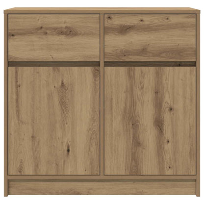 Dressoir lade 80x34x76 cm spaanplaat artisanaal eikenkleurig