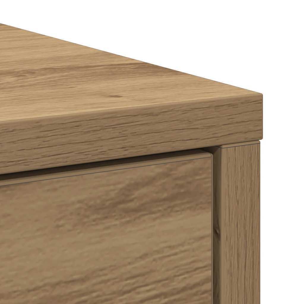 Dressoir lade 80x34x76 cm spaanplaat artisanaal eikenkleurig