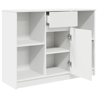 Dressoir met lade 101x35x76 cm spaanplaat wit
