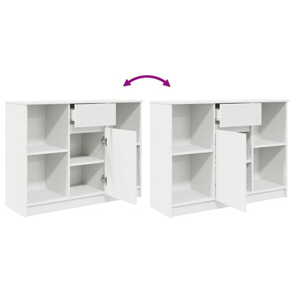Dressoir met lade 101x35x76 cm spaanplaat wit