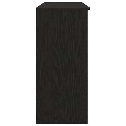 Dressoir met lade 101x35x76 cm spaanplaat zwart eikenkleurig