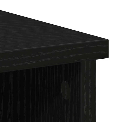 Dressoir met lade 101x35x76 cm spaanplaat zwart eikenkleurig