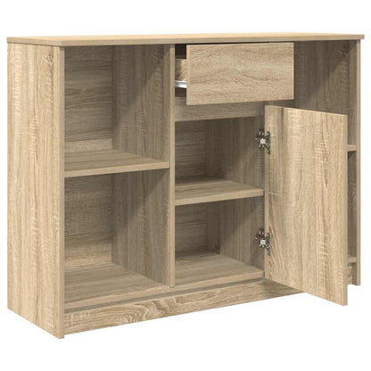 Dressoir met lade 101x35x76 cm spaanplaat sonoma eikenkleurig