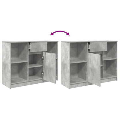 Dressoir met lade 101x35x76 cm spaanplaat betongrijs