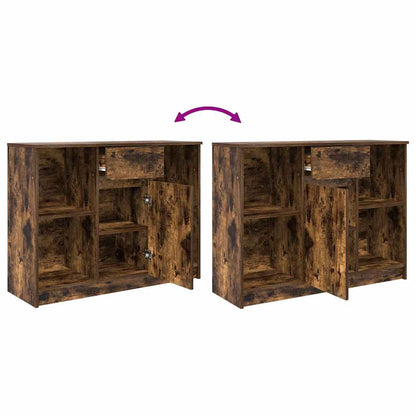 Dressoir met lade 101x35x76 cm spaanplaat gerookt eikenkleurig