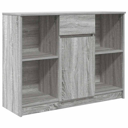 Dressoir met lade 101x35x76 cm spaanplaat grijs Sonoma