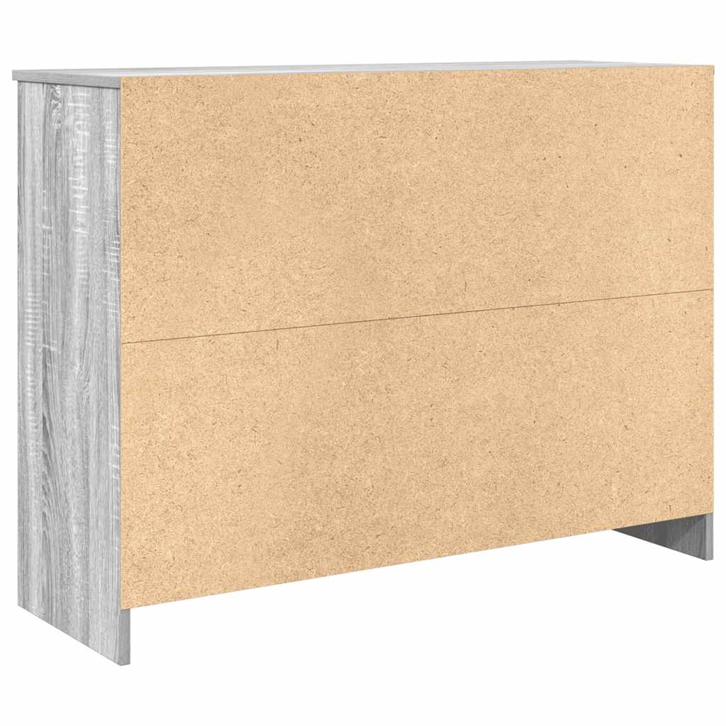 Dressoir met lade 101x35x76 cm spaanplaat grijs Sonoma