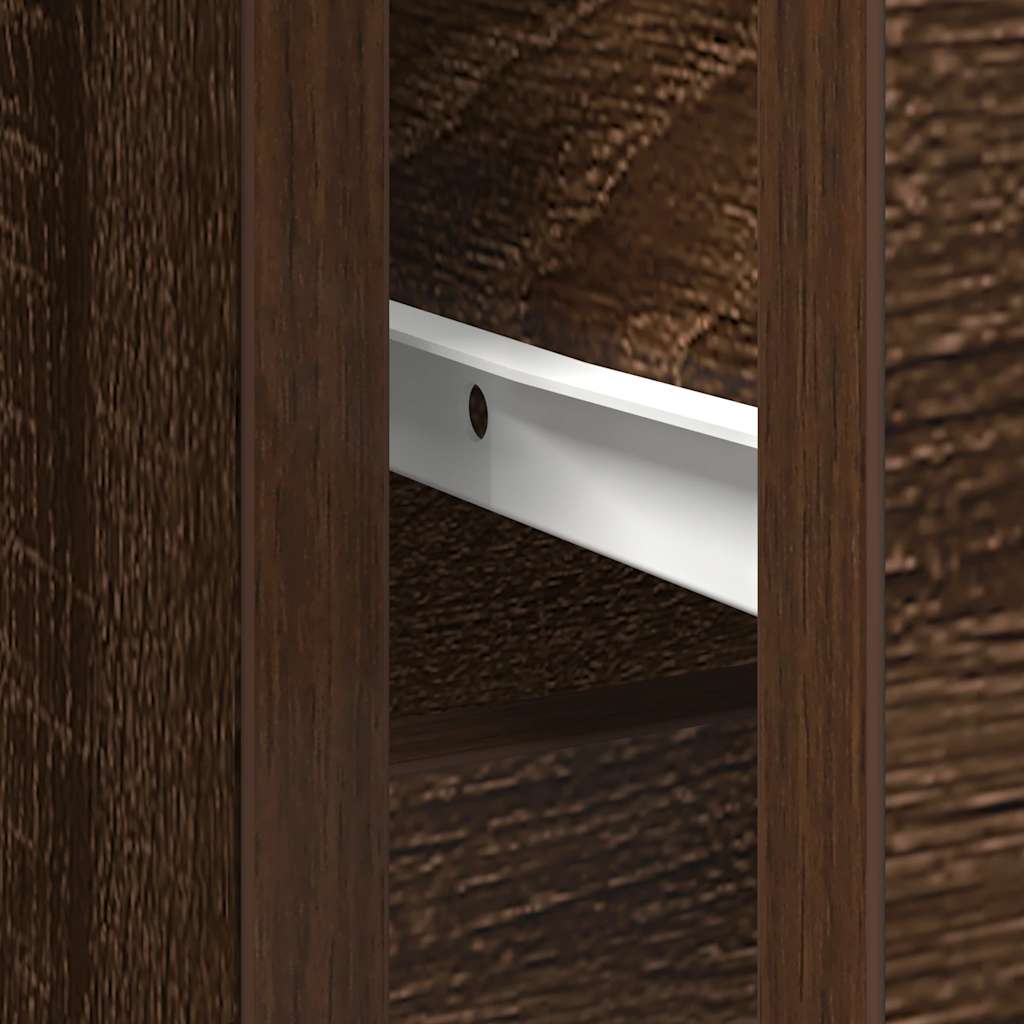 Dressoir met lade 101x35x76 cm spaanplaat bruin eikenkleurig