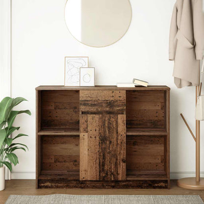 Dressoir met lade 101x35x76 cm spaanplaat oud hout