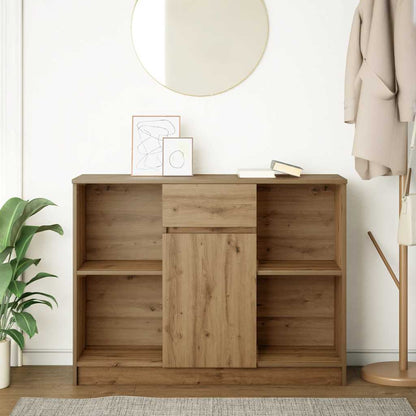 Dressoir lade 101x35x76 cm spaanplaat artisanaal eikenkleurig