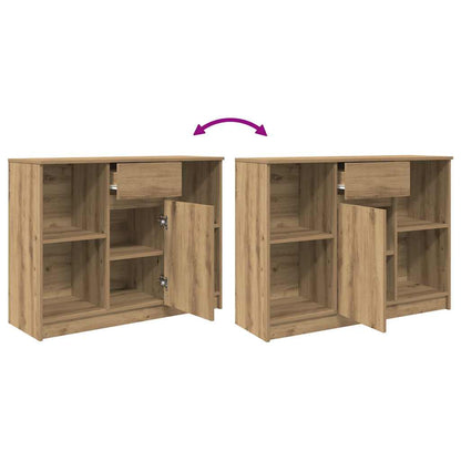 Dressoir lade 101x35x76 cm spaanplaat artisanaal eikenkleurig