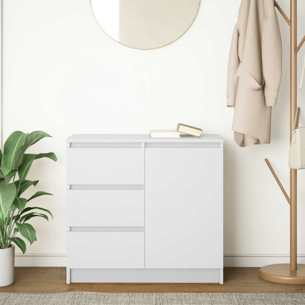 Dressoir met lade 71x35x65 cm spaanplaat wit