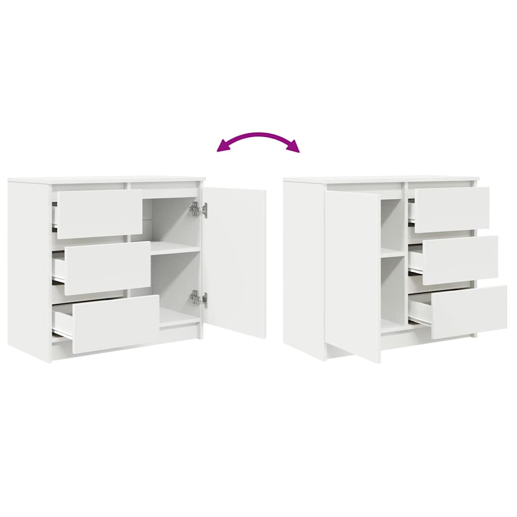 Dressoir met lade 71x35x65 cm spaanplaat wit