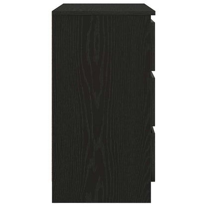 Dressoir met lade 71x35x65 cm spaanplaat zwart eikenkleurig