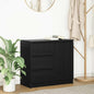 Dressoir met lade 71x35x65 cm spaanplaat zwart eikenkleurig