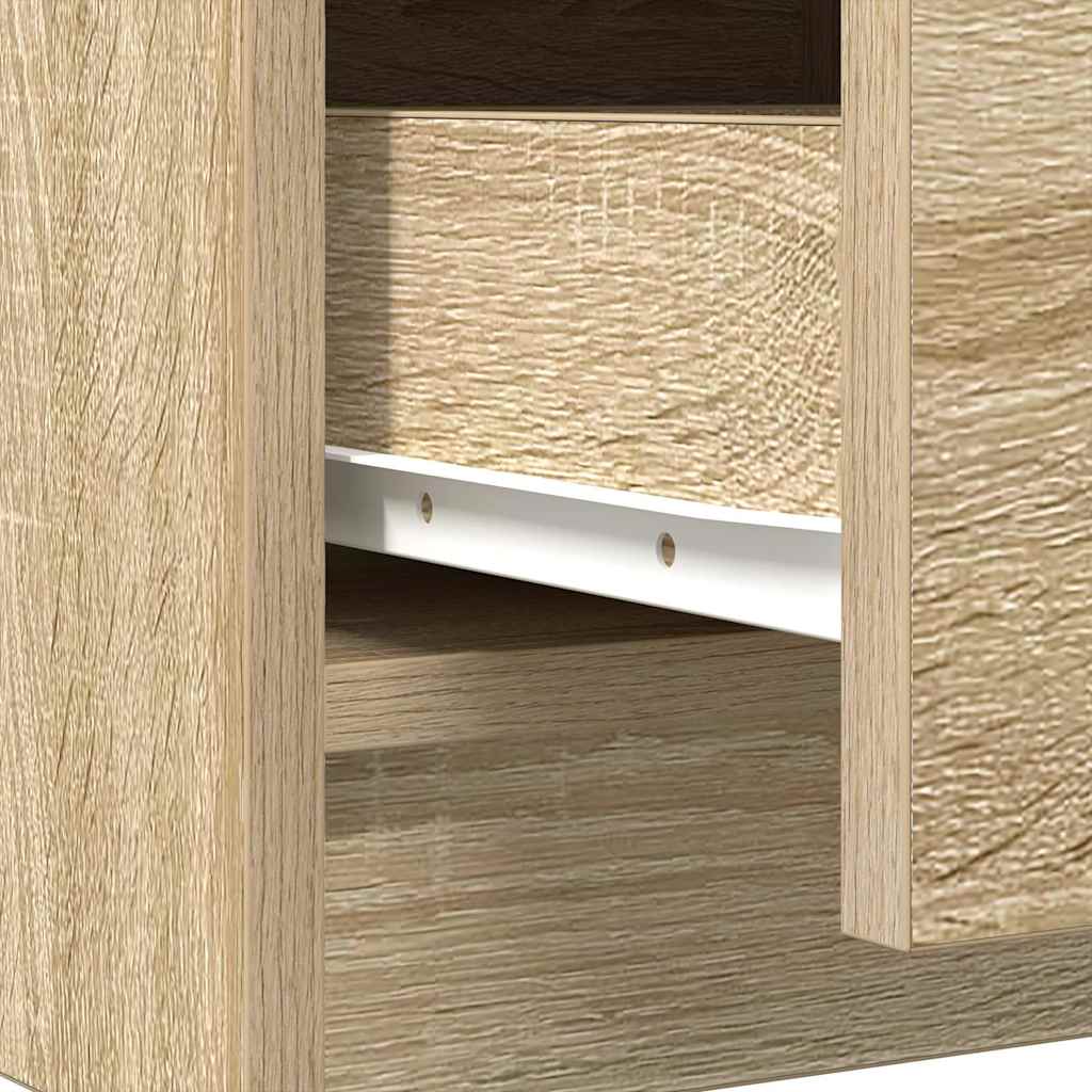 Dressoir met lade 71x35x65 cm spaanplaat sonoma eikenkleurig