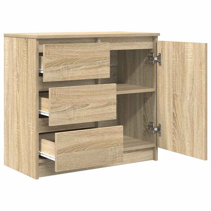 Dressoir met lade 71x35x65 cm spaanplaat sonoma eikenkleurig
