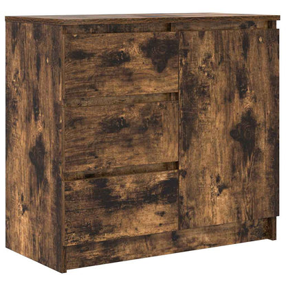 Dressoir met lade 71x35x65 cm spaanplaat gerookt eikenkleurig