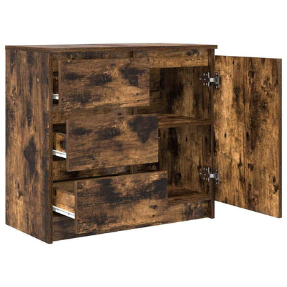 Dressoir met lade 71x35x65 cm spaanplaat gerookt eikenkleurig